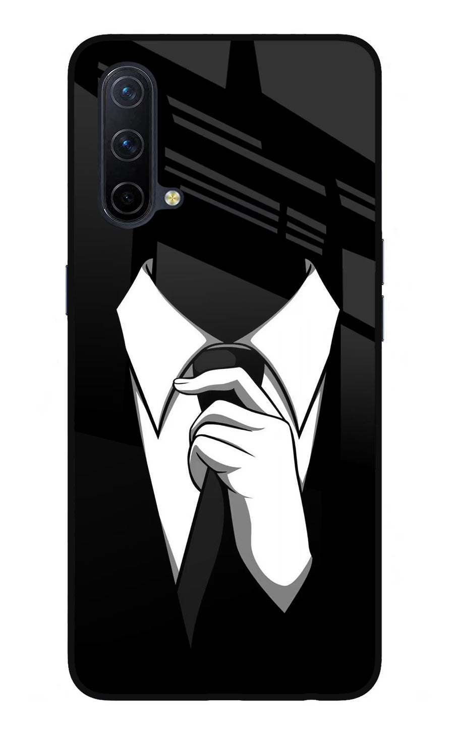 Black Tie Oneplus Nord CE 5G Back Cover, Glass case