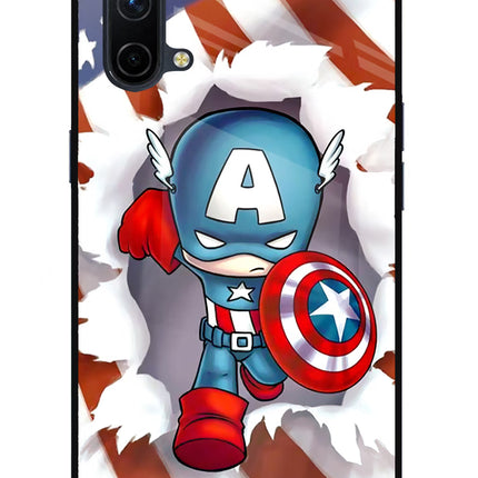 Captain America Oneplus Nord CE 5G Glass Case Back Cover by Casekaro