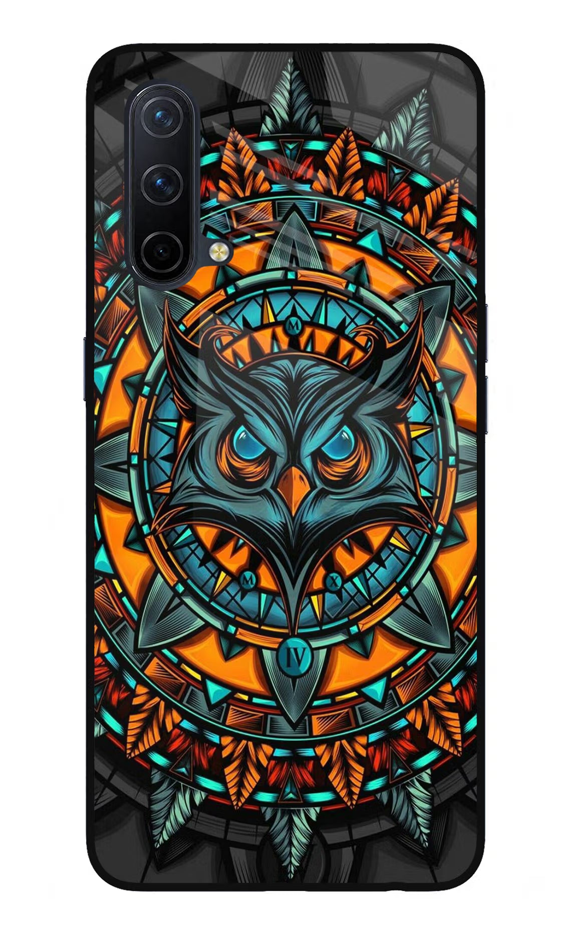 Angry Owl Art Oneplus Nord CE 5G Glass Case Back Cover by Casekaro