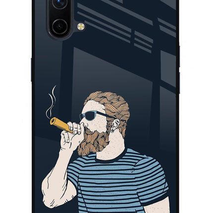 Smoking Oneplus Nord CE 5G Glass Case Back Cover by Casekaro
