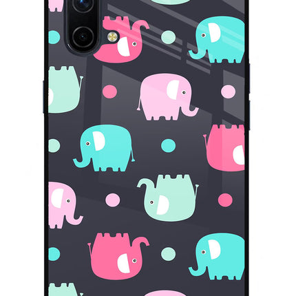 Elephants Oneplus Nord CE 5G Glass Case Back Cover by Casekaro