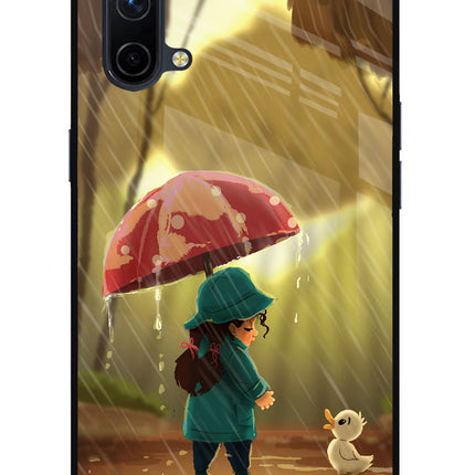 Rainy Day Oneplus Nord CE 5G Glass Case Back Cover by Casekaro