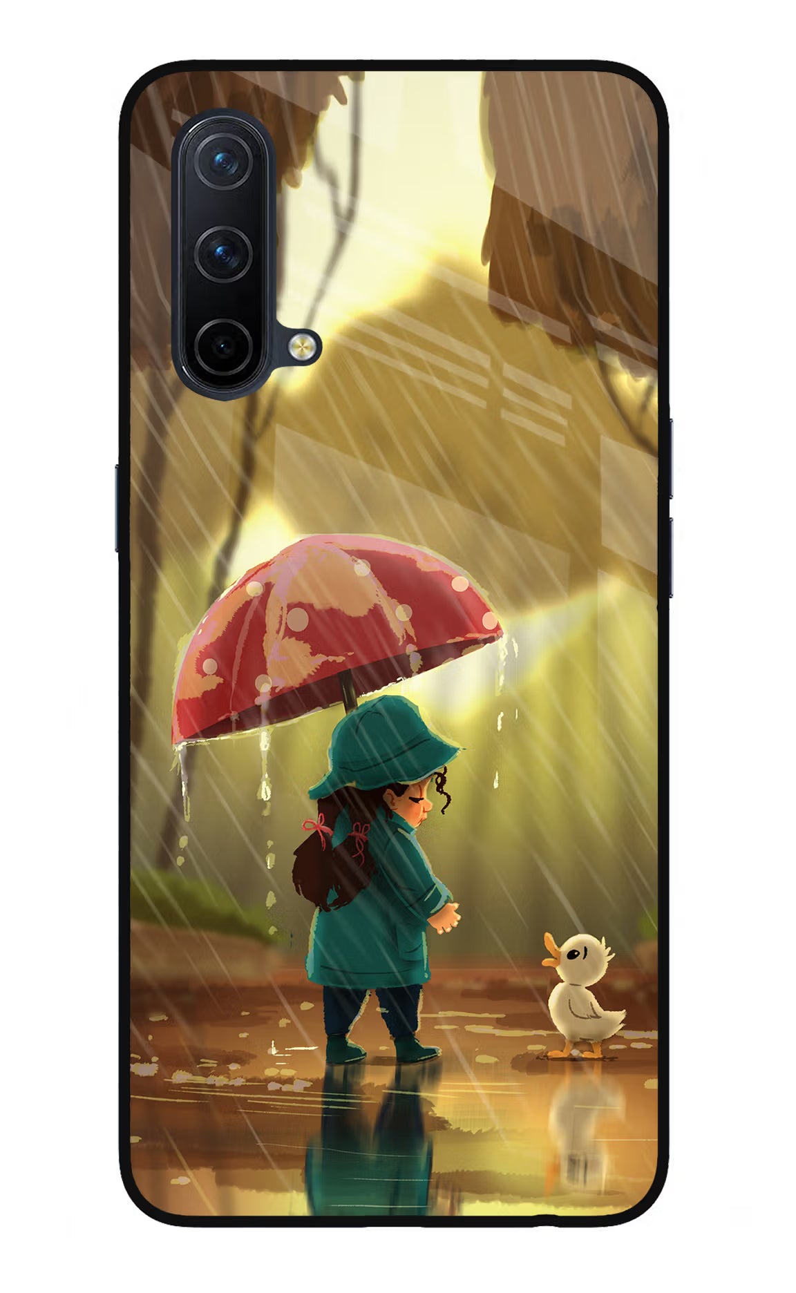 Rainy Day Oneplus Nord CE 5G Glass Case Back Cover by Casekaro