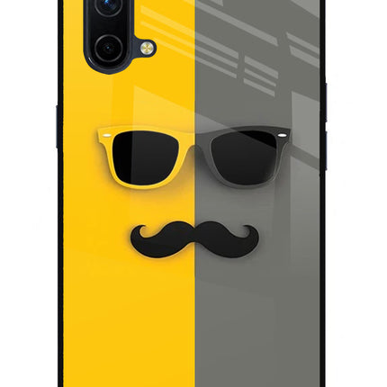 Sunglasses with Mustache Oneplus Nord CE 5G Glass Case