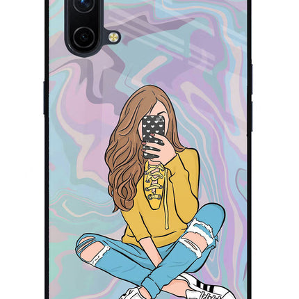Selfie Girl Oneplus Nord CE 5G Glass Case Back Cover by Casekaro