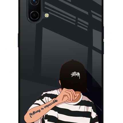 Aesthetic Boy Oneplus Nord CE 5G Glass Case Back Cover by Casekaro