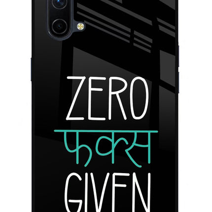 Zero Fucks Given Oneplus Nord CE 5G Glass Case