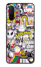 Sticker Bomb Oneplus Nord CE 5G Glass Case