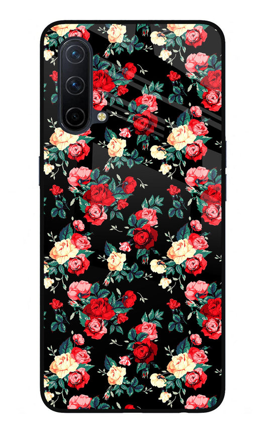 Rose Pattern Oneplus Nord CE 5G Glass Case