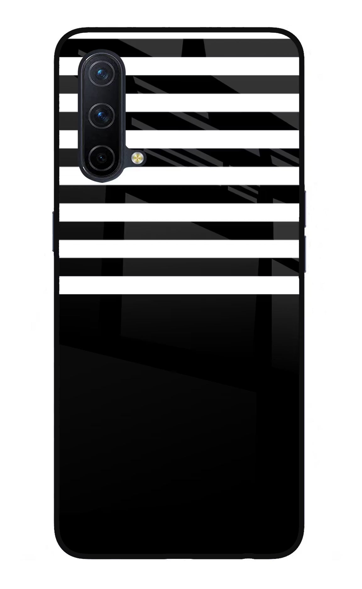 Black and White Print Oneplus Nord CE 5G Glass Case Back Cover by Casekaro