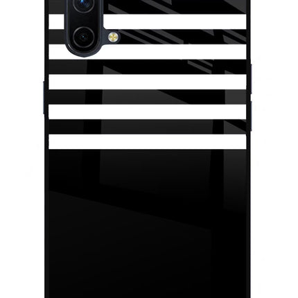 Black and White Print Oneplus Nord CE 5G Glass Case