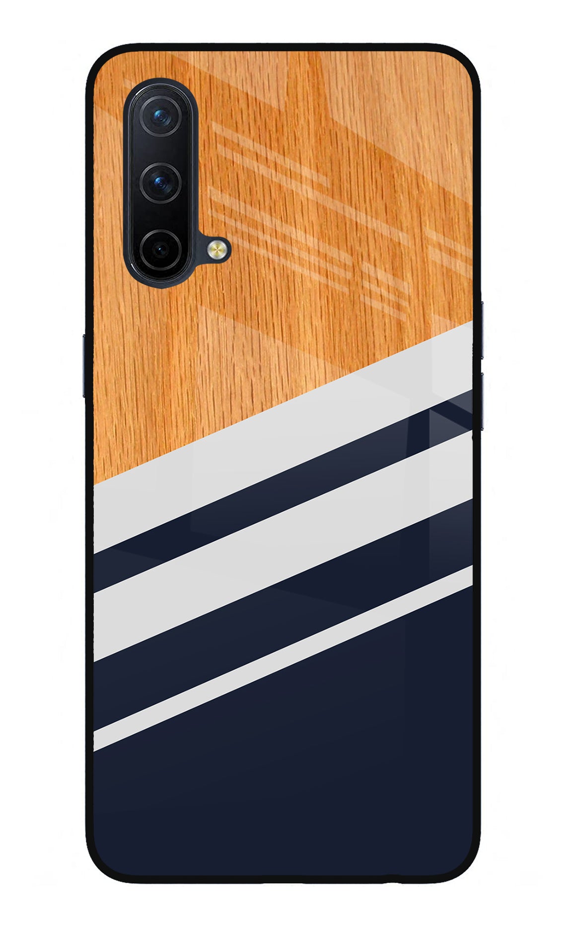 Blue and white wooden Oneplus Nord CE 5G Back Cover