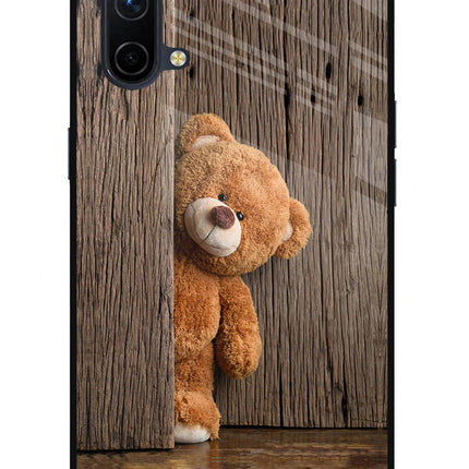 Teddy Wooden Oneplus Nord CE 5G Glass Case Back Cover by Casekaro