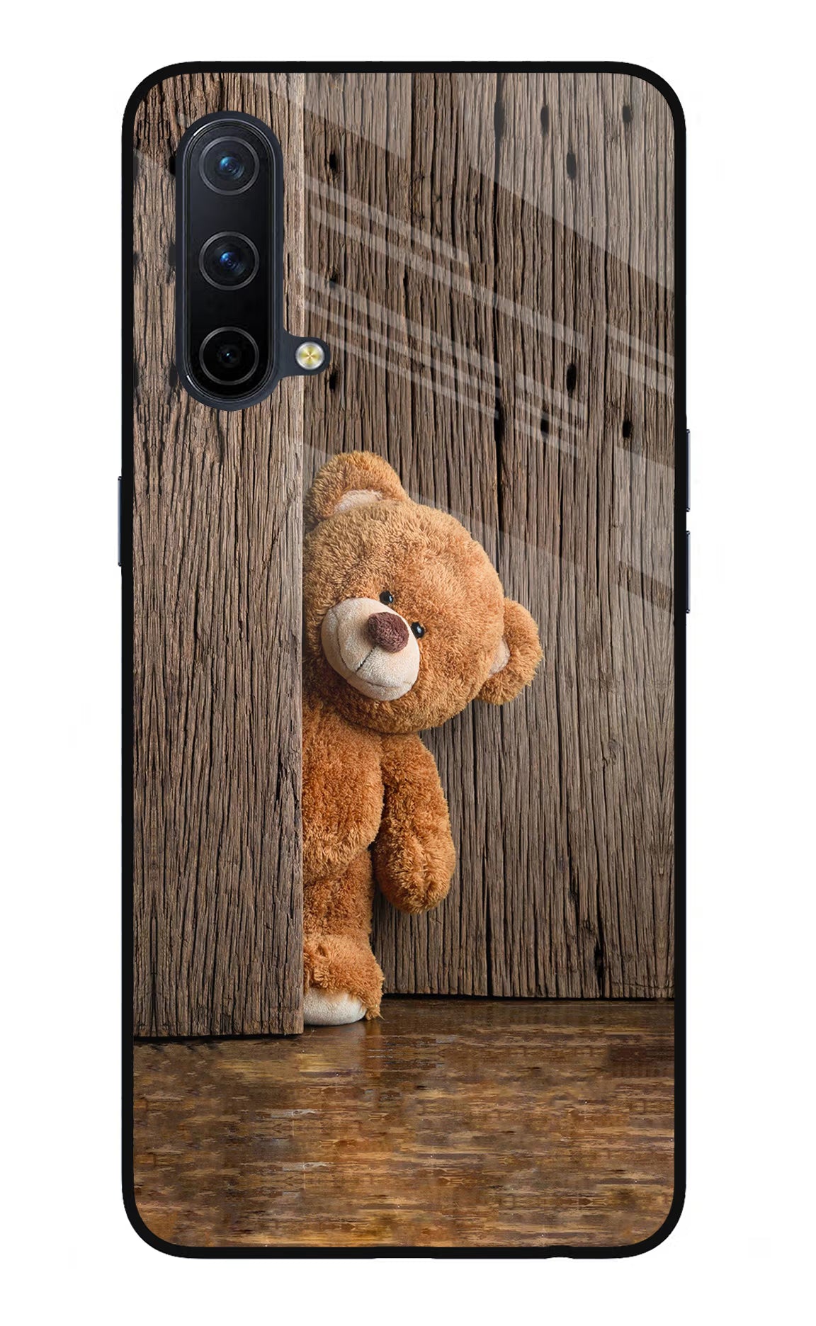 Teddy Wooden Oneplus Nord CE 5G Glass Case Back Cover by Casekaro