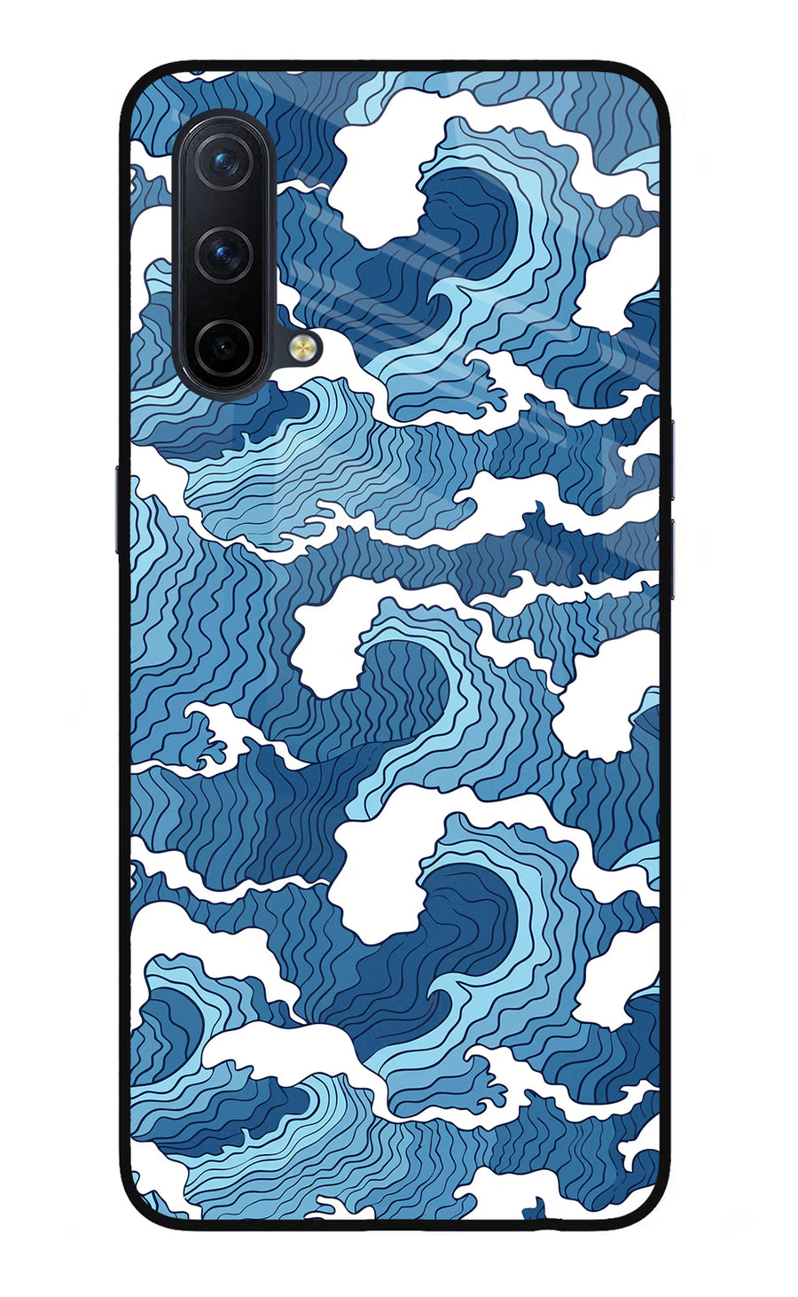 Blue Waves Oneplus Nord CE 5G Back Cover, Glass case