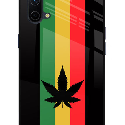 Weed Flag Oneplus Nord CE 5G Glass Case Back Cover by Casekaro
