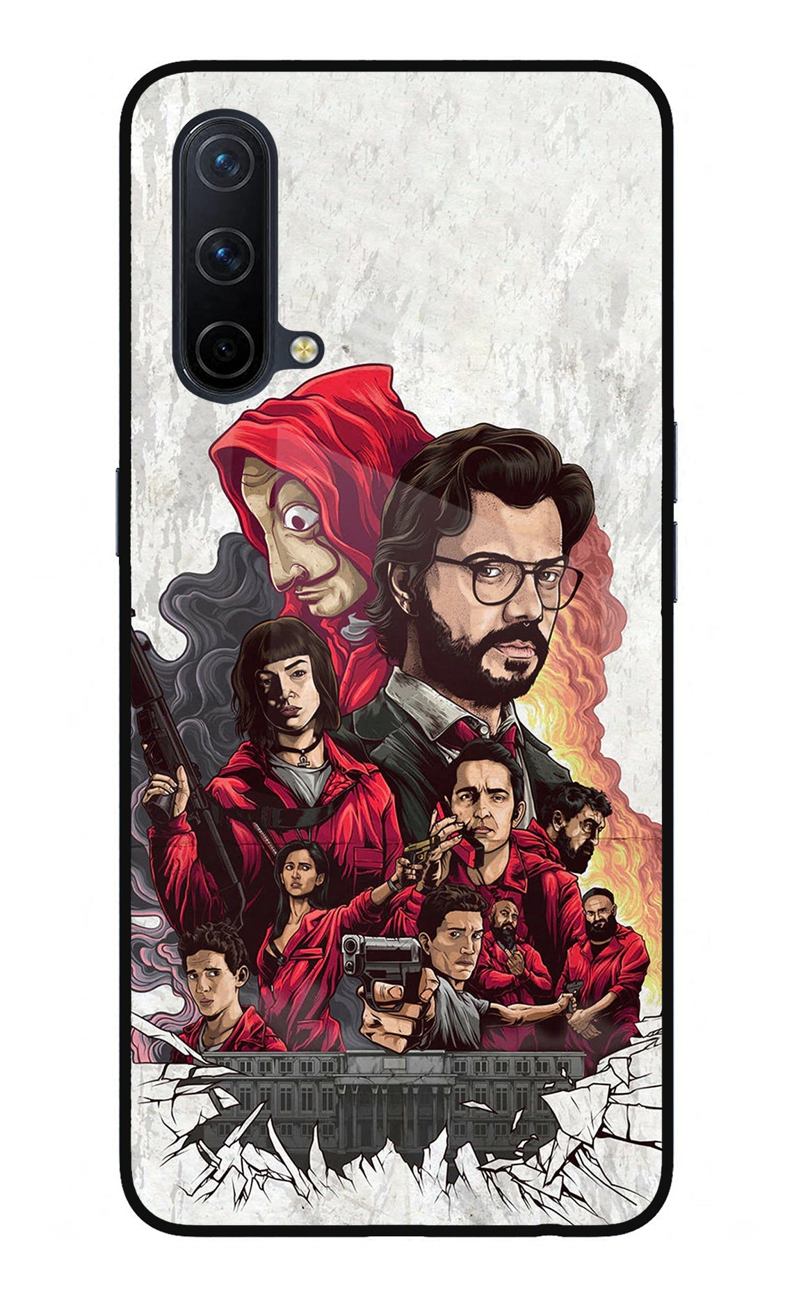 Money Heist Artwork Oneplus Nord CE 5G Glass Case