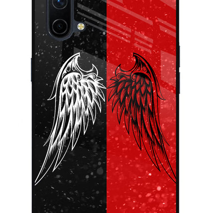 Wings Oneplus Nord CE 5G Glass Case Back Cover by Casekaro