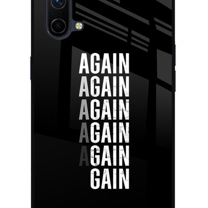 Again Again Gain Oneplus Nord CE 5G Glass Case Back Cover by Casekaro