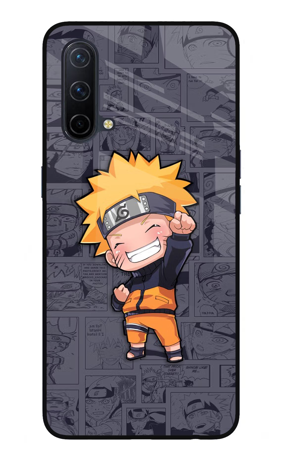 Chota Naruto Oneplus Nord CE 5G Glass Case Back Cover by Casekaro