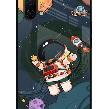 Cartoon Astronaut Oneplus Nord CE 5G Glass Case