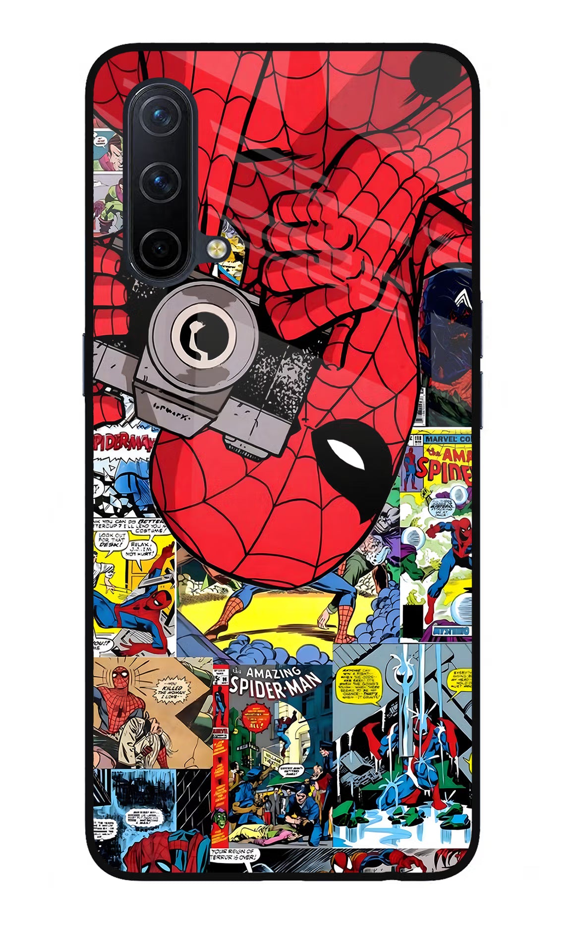 Spider Man Oneplus Nord CE 5G Glass Case Back Cover by Casekaro