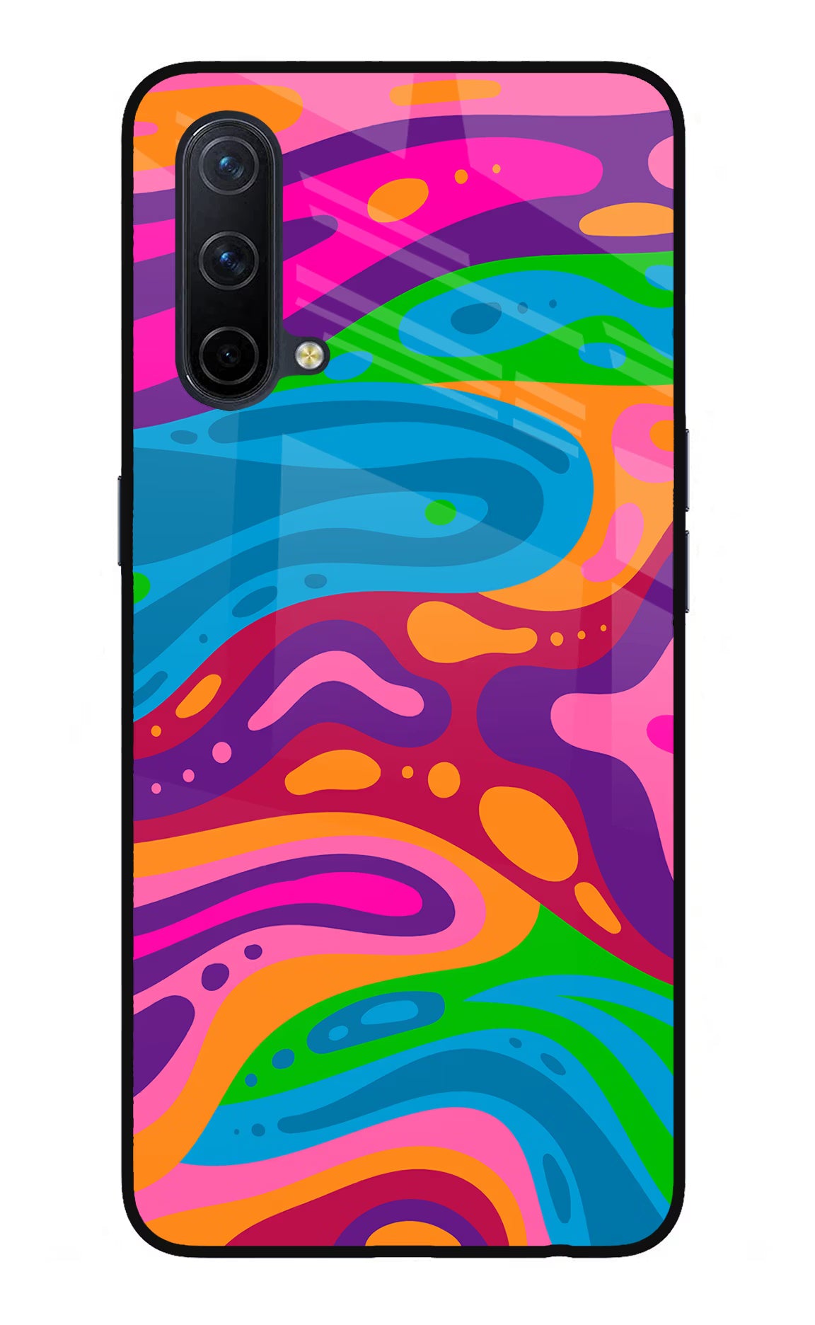 Trippy Pattern Oneplus Nord CE 5G Glass Case Back Cover by Casekaro