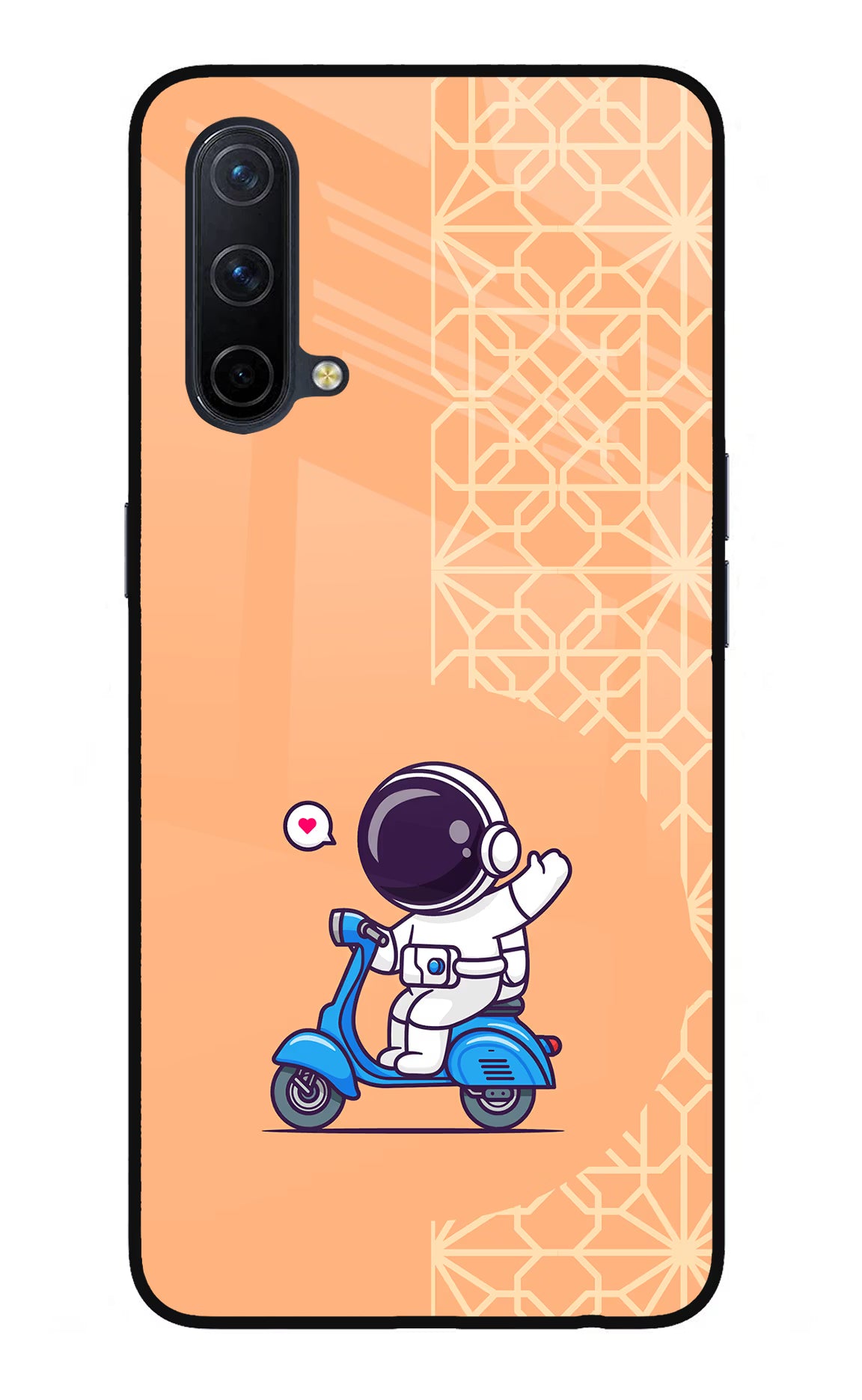 Cute Astronaut Riding Oneplus Nord CE 5G Glass Case Back Cover by Casekaro