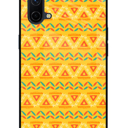 Tribal Pattern Oneplus Nord CE 5G Glass Case Back Cover by Casekaro