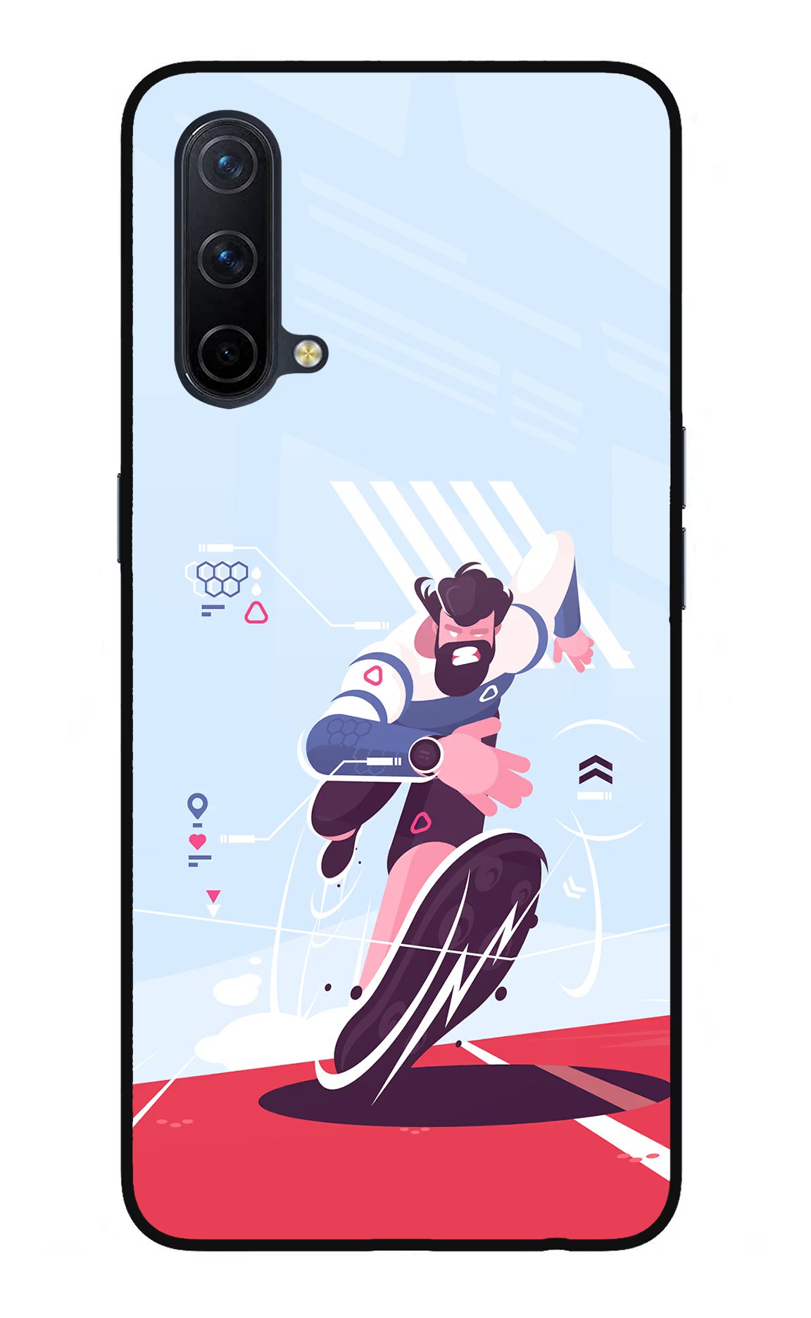 Run Pro Oneplus Nord CE 5G Glass Case Back Cover by Casekaro