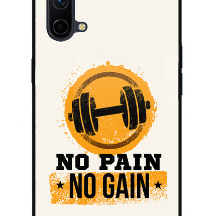 No Pain No Gain Oneplus Nord CE 5G Glass Case Back Cover by Casekaro