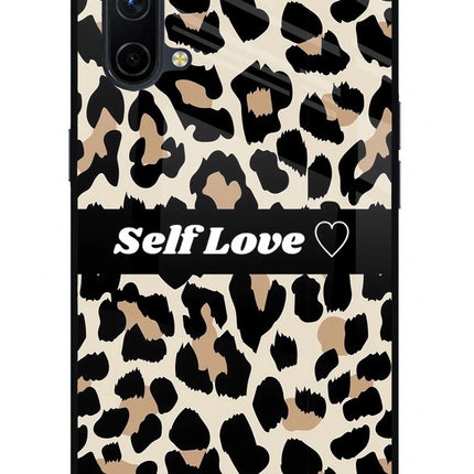 Leopard Print Self Love Oneplus Nord CE 5G Glass Case