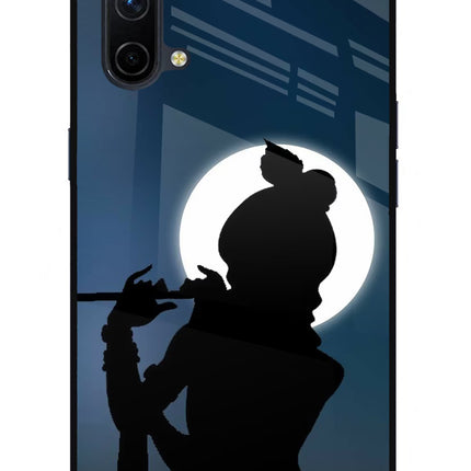 Shri Krishna Silhouette Oneplus Nord CE 5G Glass Case Back Cover by Casekaro