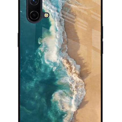 Ocean Beach Oneplus Nord CE 5G Glass Case Back Cover by Casekaro