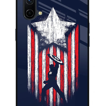 Captain America Marvel Art Oneplus Nord CE 5G Glass Case