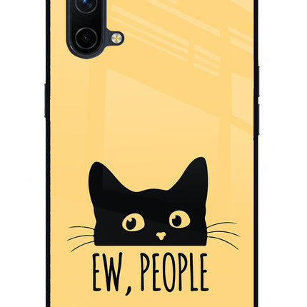 Ew People Catitude Oneplus Nord CE 5G Glass Case Back Cover by Casekaro