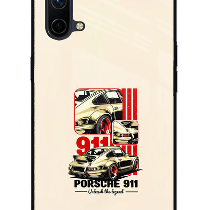 Classic Porsche 911 Oneplus Nord CE 5G Glass Case Back Cover by Casekaro