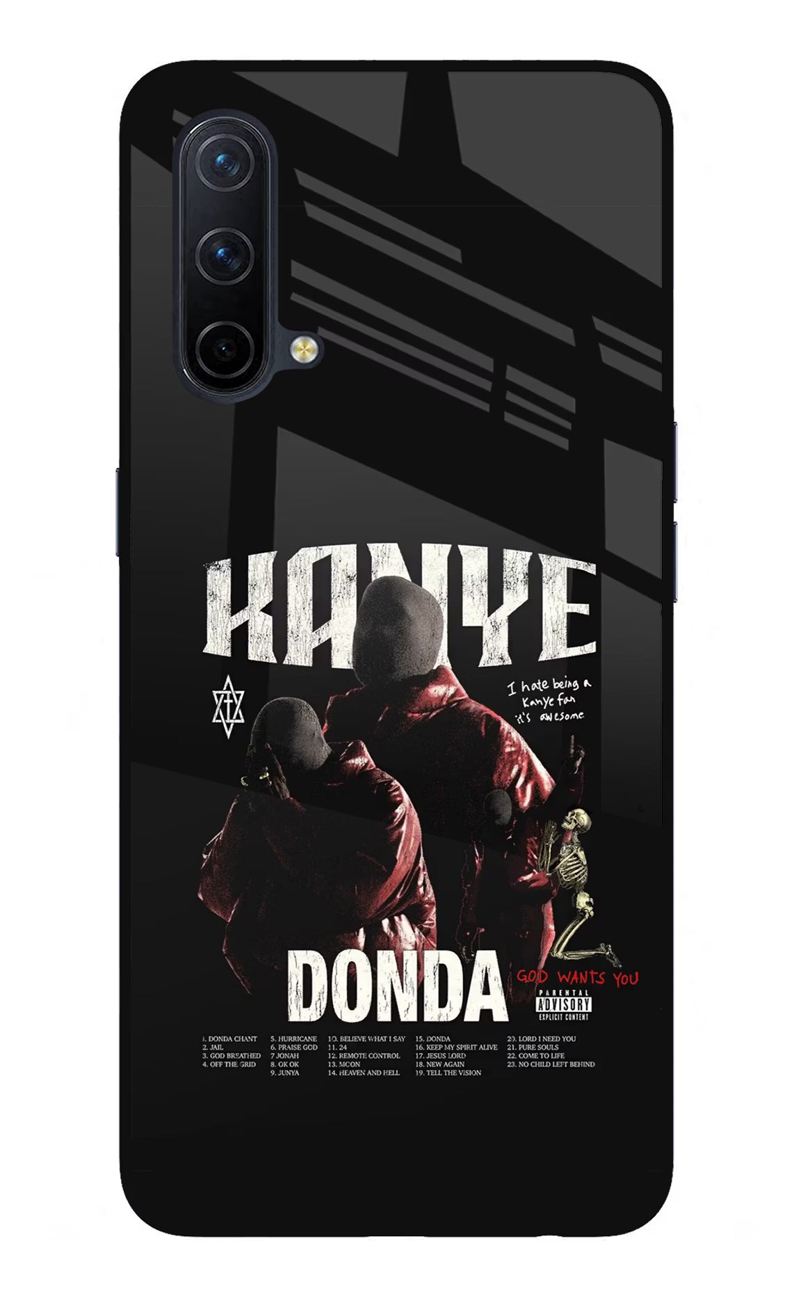 Donda Kanye West Oneplus Nord CE 5G Glass Case Back Cover by Casekaro