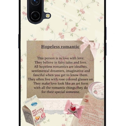 Hopeless Romantic Oneplus Nord CE 5G Glass Case Back Cover by Casekaro
