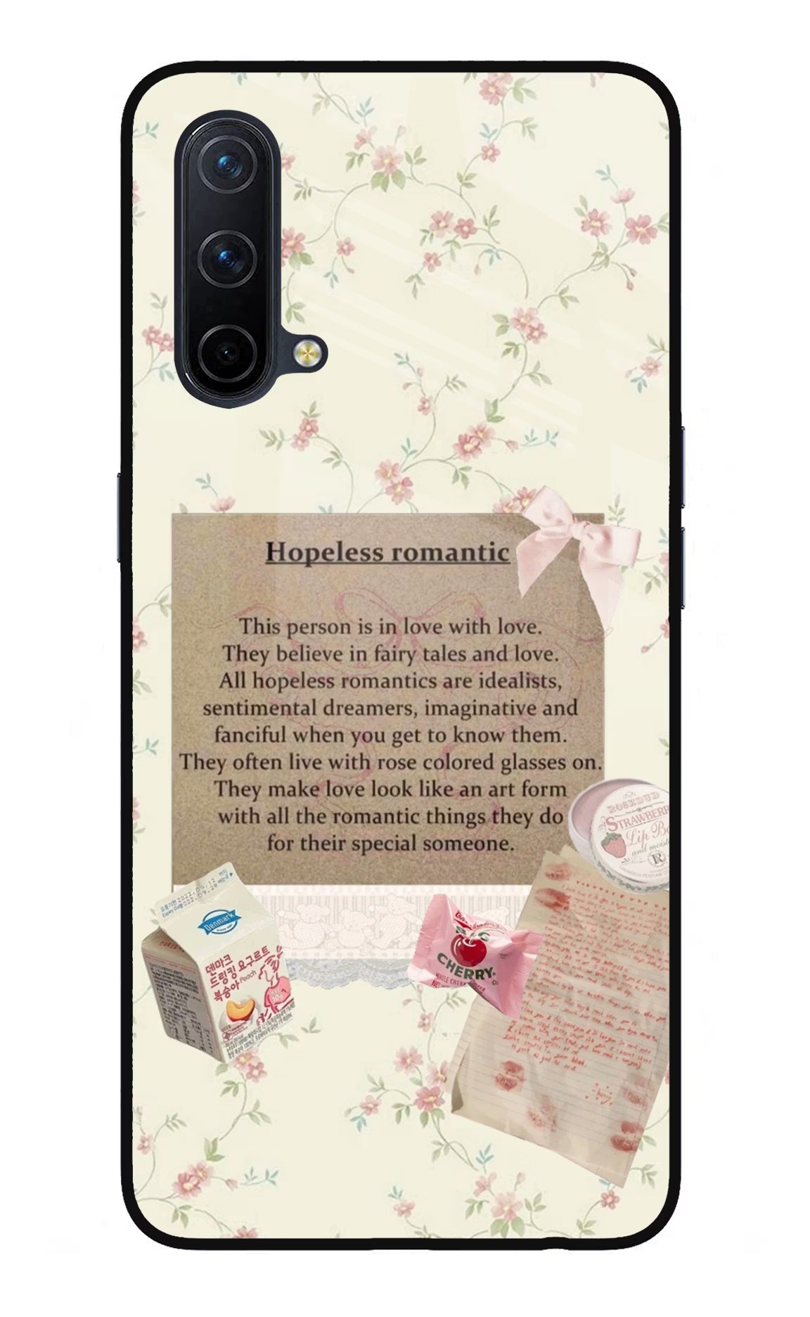 Hopeless Romantic Oneplus Nord CE 5G Glass Case Back Cover by Casekaro