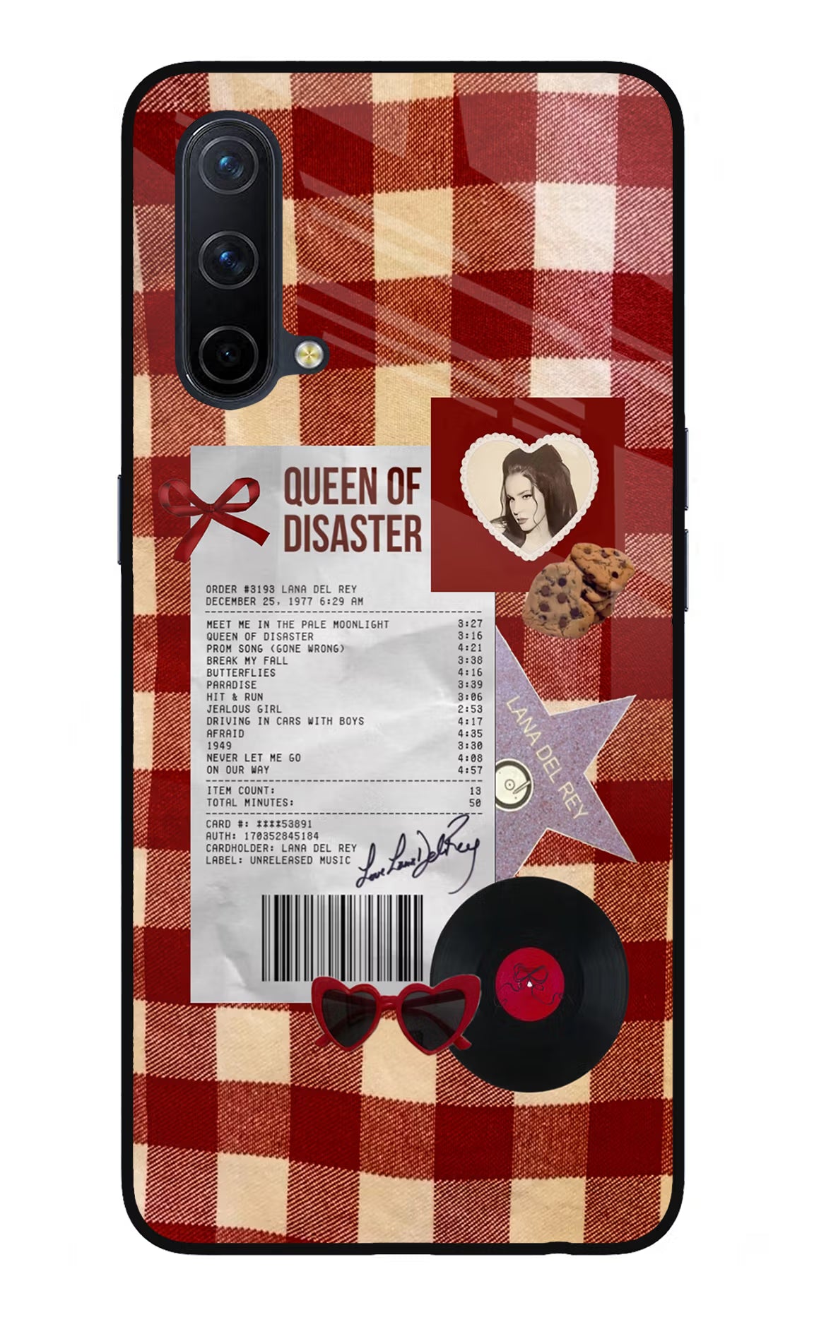 Queen of Disaster Oneplus Nord CE 5G Glass Case Back Cover by Casekaro