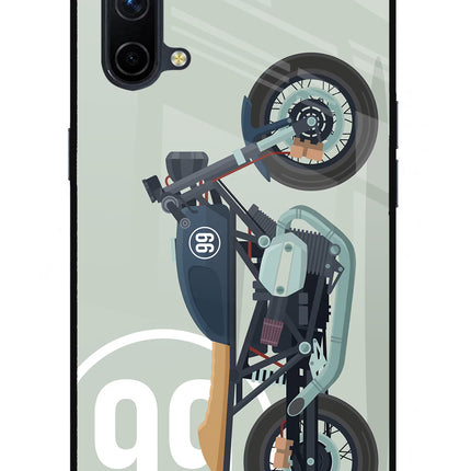 Classic Cafe Racer 99 Oneplus Nord CE 5G Glass Case Back Cover by Casekaro