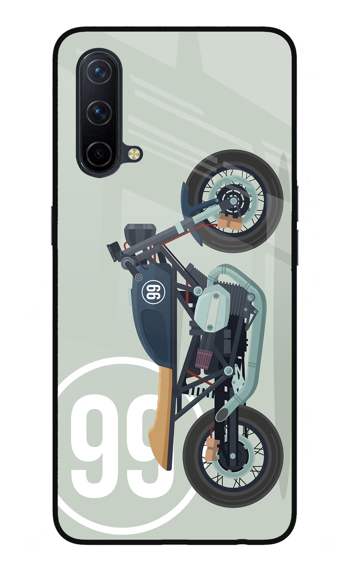 Classic Cafe Racer 99 Oneplus Nord CE 5G Glass Case Back Cover by Casekaro
