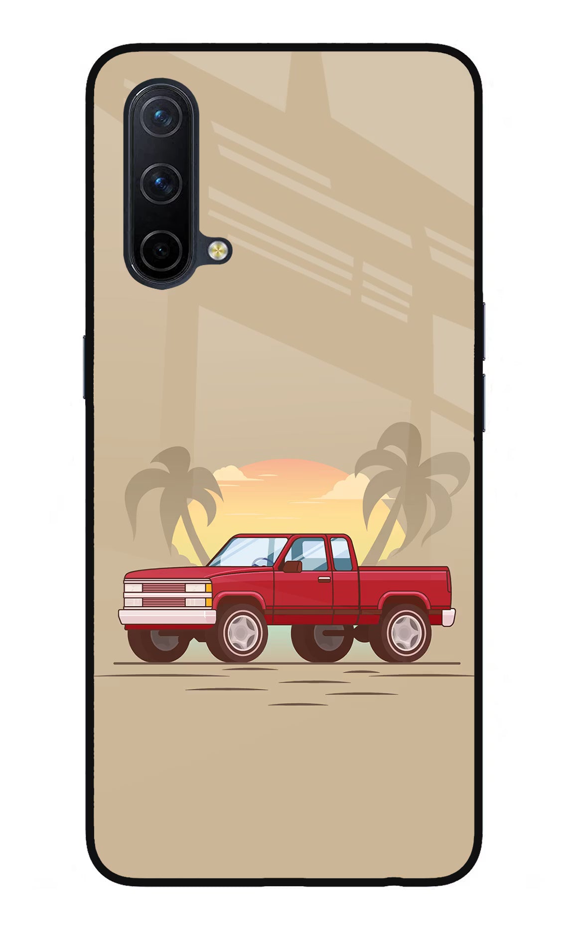 Desert Classic Drive Oneplus Nord CE 5G Glass Case Back Cover by Casekaro