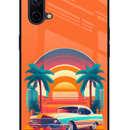 Palm Drive 80s Oneplus Nord CE 5G Glass Case