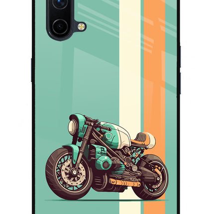Striped Moto Drift Oneplus Nord CE 5G Glass Case