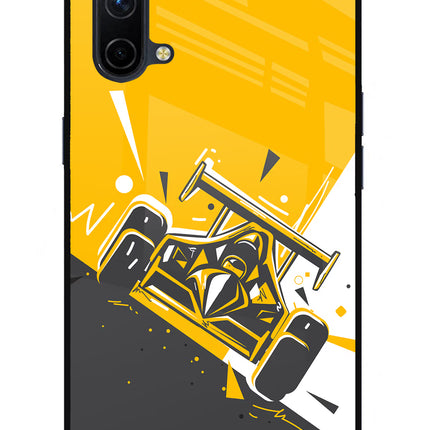 Track King Oneplus Nord CE 5G Glass Case Back Cover by Casekaro