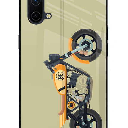 Vertical Speedster Oneplus Nord CE 5G Glass Case Back Cover by Casekaro