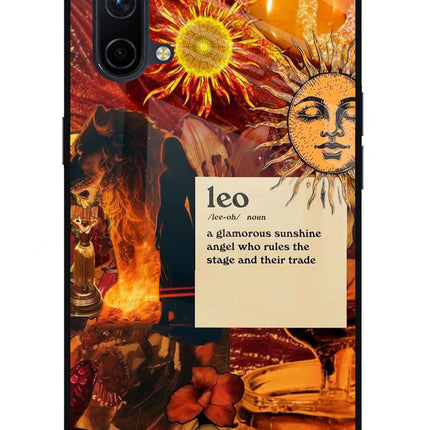 Leo Zodiac Oneplus Nord CE 5G Glass Case Back Cover by Casekaro