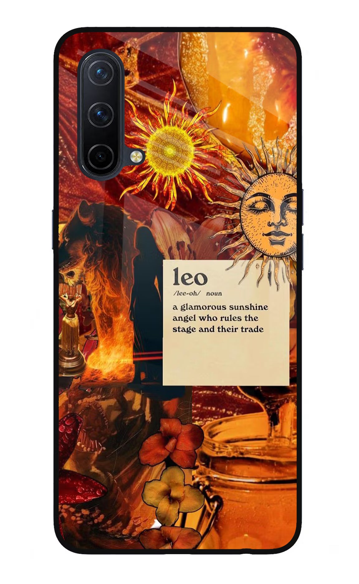 Leo Zodiac Oneplus Nord CE 5G Glass Case Back Cover by Casekaro